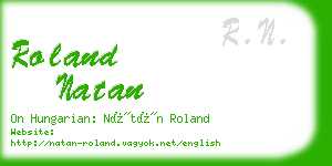 roland natan business card